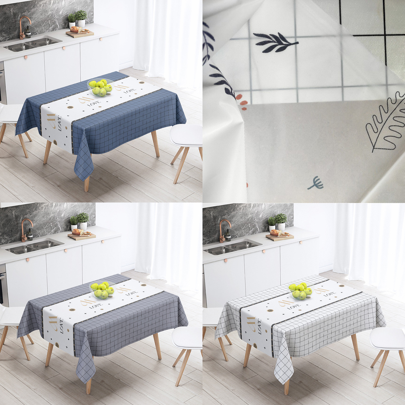 ผ้าปูโต๊ะ Set-3 PVC มี2ขนาด หลากหลายลาย พิมพ์ลายสวยงาน กันคราบสรกปก เช็ดทำความสะอาดง่าย ป้องกันริ้วร้อย กันน้ำ