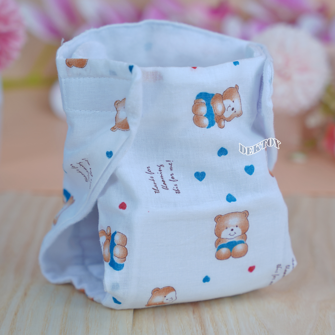 Gold Baby กางเกงผ้าอ้อมสาลูเป้าหนาขาจั๊มซักได้แพ็ค 12 ผืน