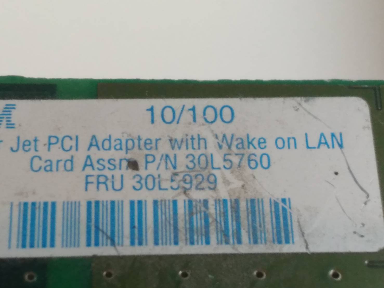 Ibm Intel 714375-001 Fru 30L5929 PCI 10/100Mbit Lan Ethernet