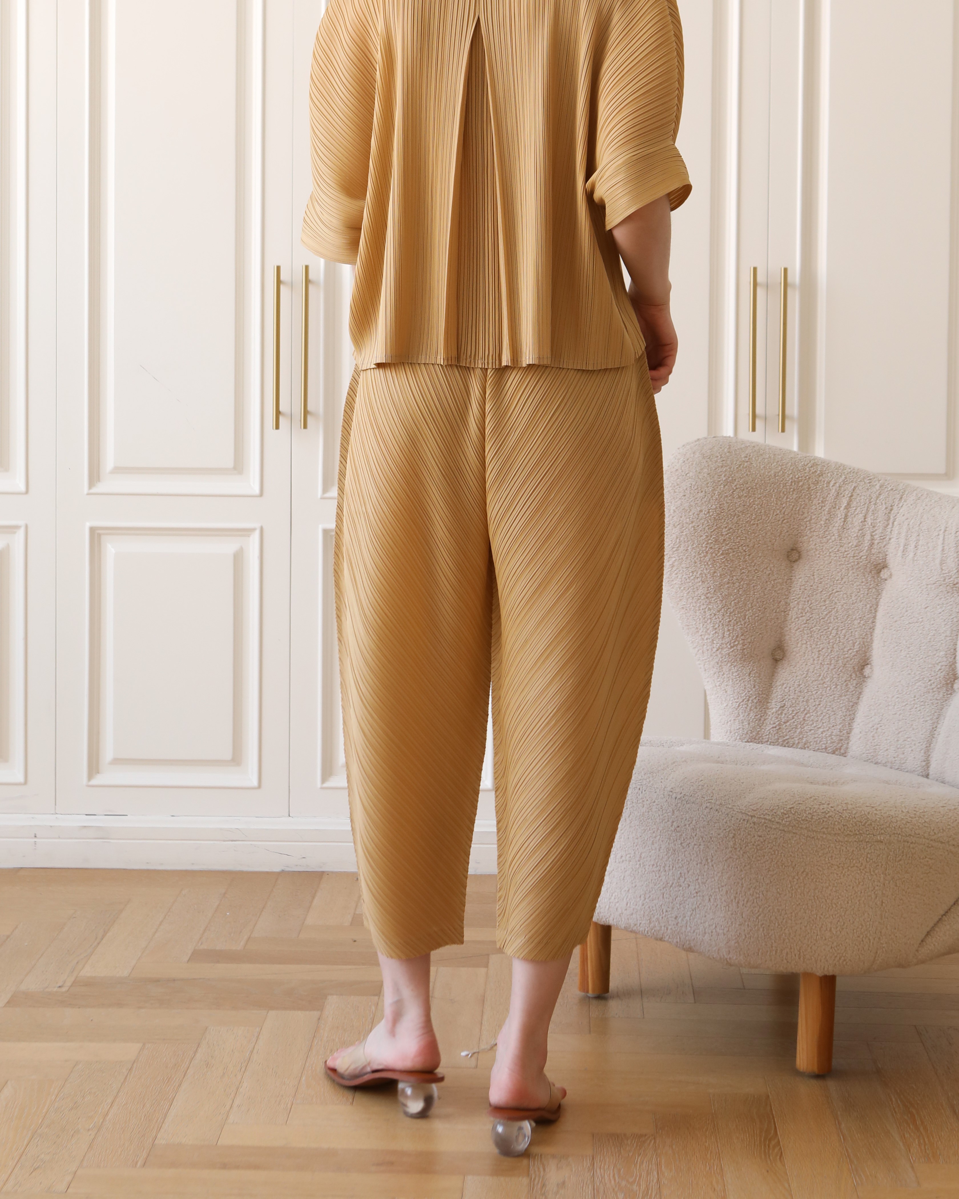 ยาว 32.5นิ้ว!! 2MUAY รุ่น GJO3682 กางเกงผู้หญิง กางเกงพลีทคุณภาพ 12สี FREE SIZE THICKER BOTTOM PLEAT PANTS