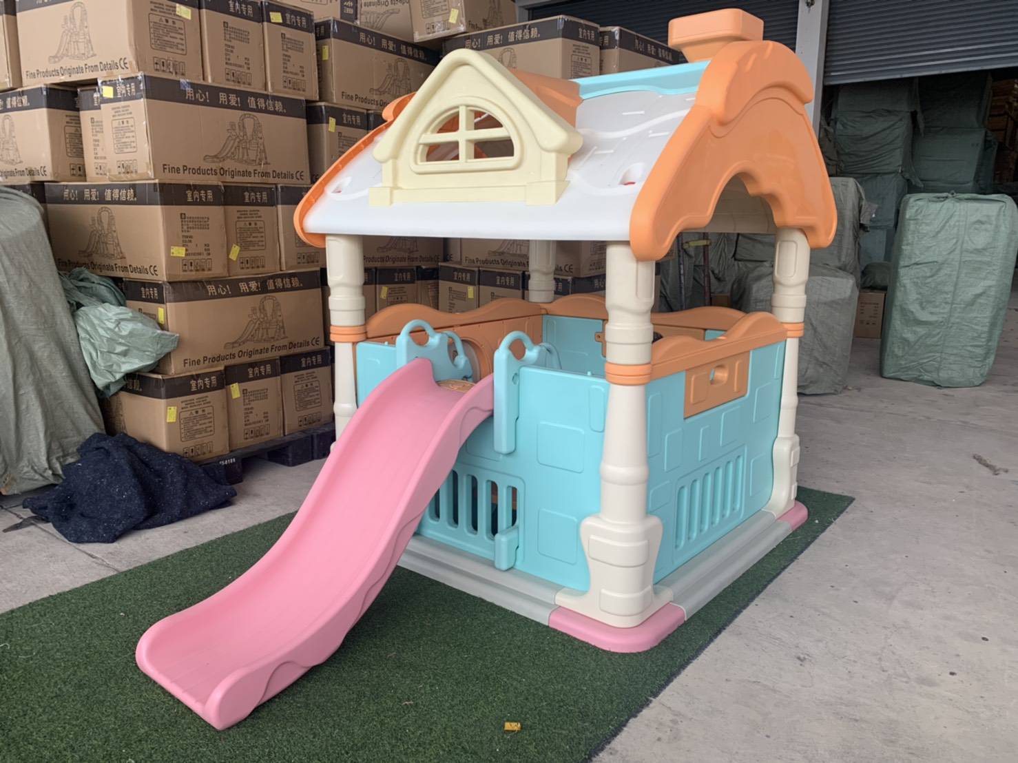 บ้านพาสเทลกระดานลื่น บ้านสไลเดอร์ บ้านของเล่น บ้านสไลเดอร์ ของเล่นสนาม พร้อมส่ง