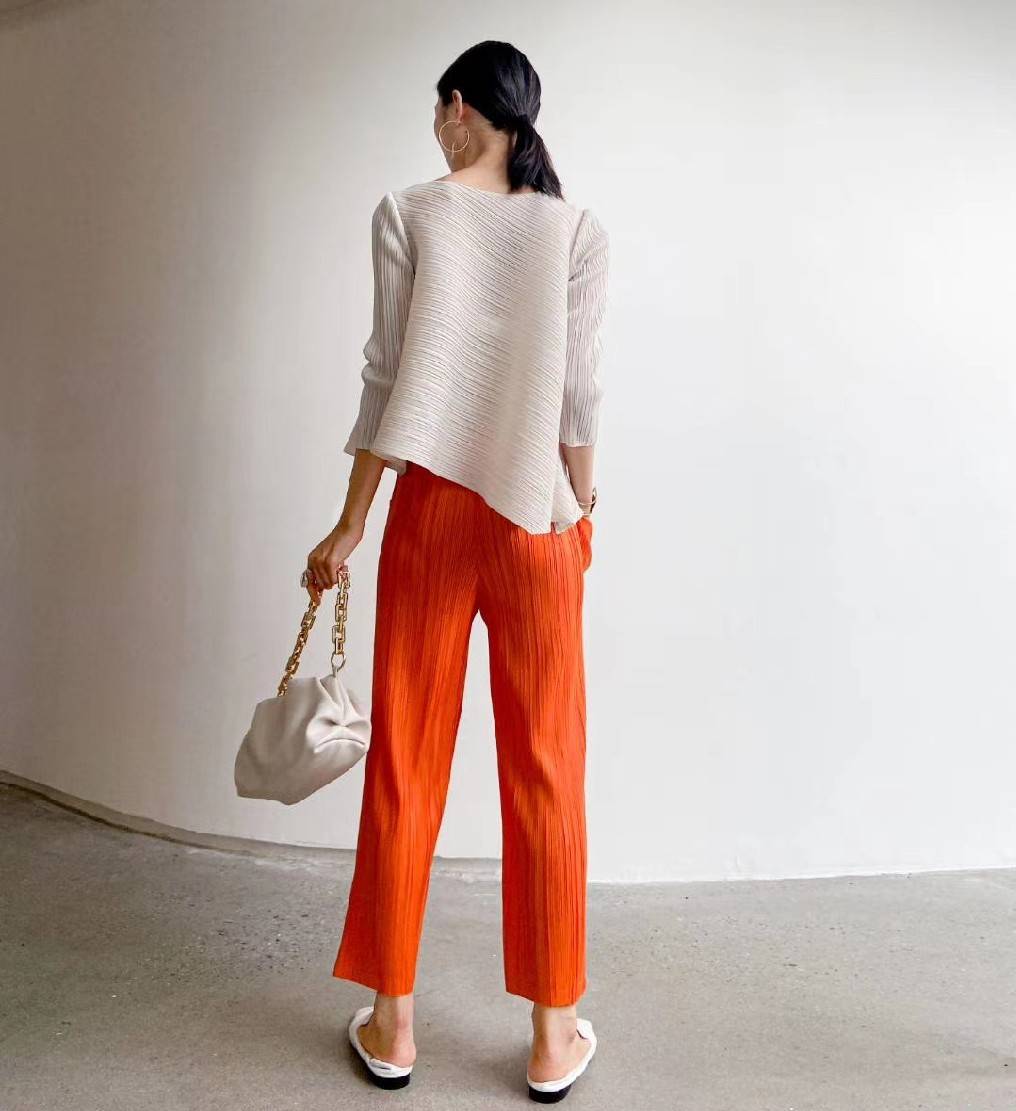 ยาว 35นิ้ว!! 2MUAY BASIC รุ่น GJO7171 กางผู้หญิง กางเกงพลีทคุณภาพ STRAIGHT PLEATED PANTS 16สี FREE SIZE