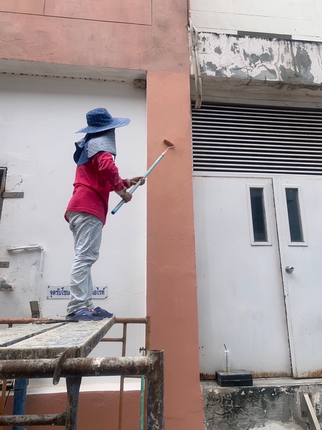 งานซ่อมโครงสร้างเสา หอพักพยาบาลบางระมาด รพ.ศิริราช