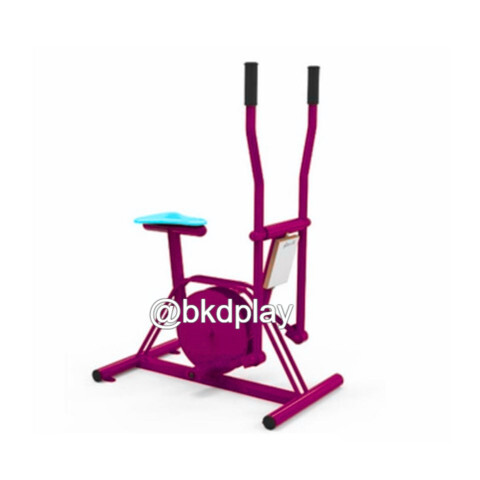 เครื่องออกกำลังกายกลางแจ้งผู้ใหญ่ , จักรยานปั่นโยกแขน แบบเล่นเดี่ยว บริหารแขนหัวไหล่สะโพกขาหัวเข่าข้อเท้า, ลานกีฬาอเนกประสงค์ ,สวนสาธารณะ ,เทศบาล ,หมู่บ้าน ,ผลิตในไทย ,สั่งทำตามสีที่ต้องการได้ ขนาด 100x100x150 ซม.