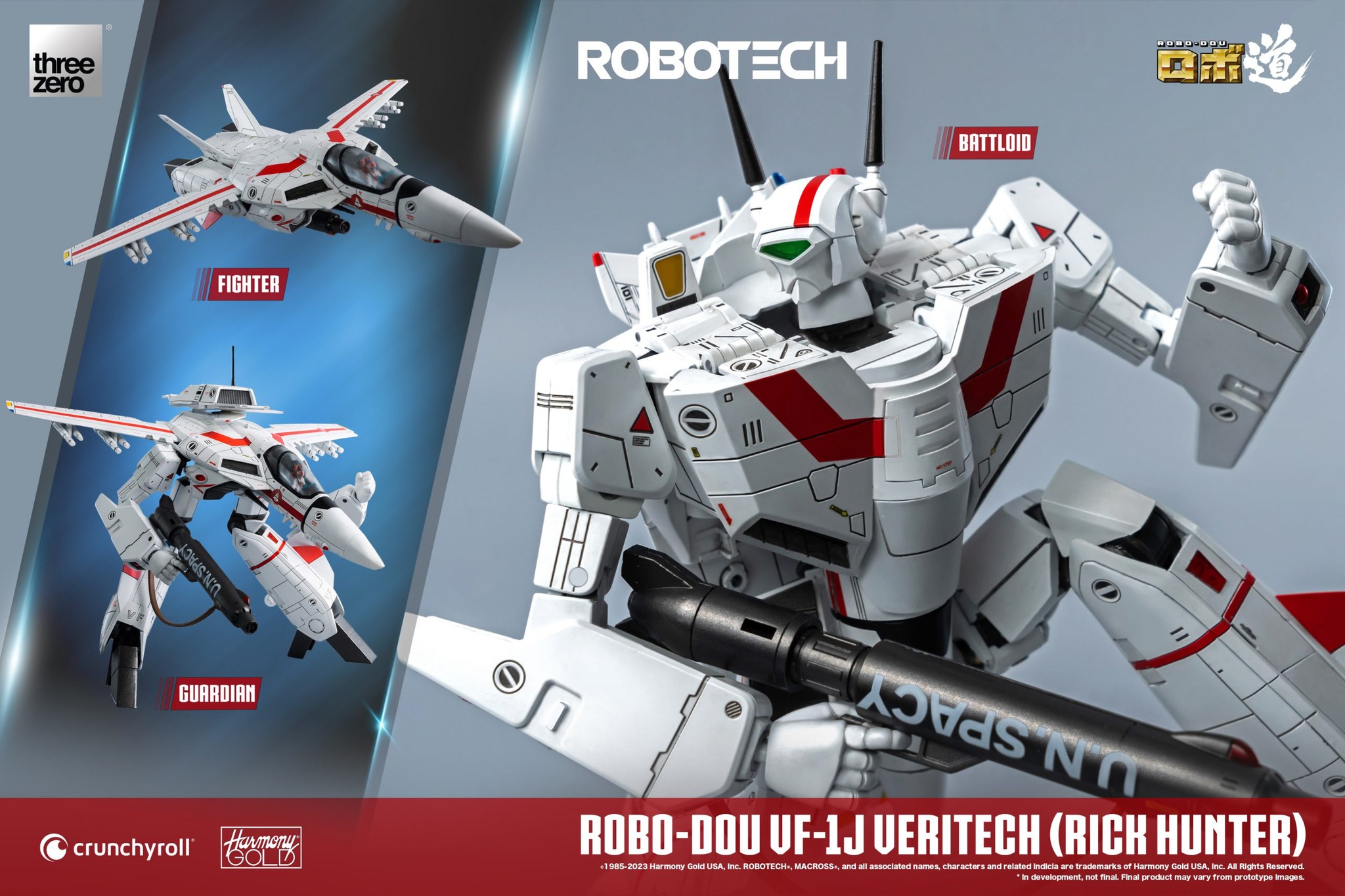 [สั่งจอง]threeZero 8” : Robotech - ROBO-DOU VF-1J Veritech (Rick Hunter)