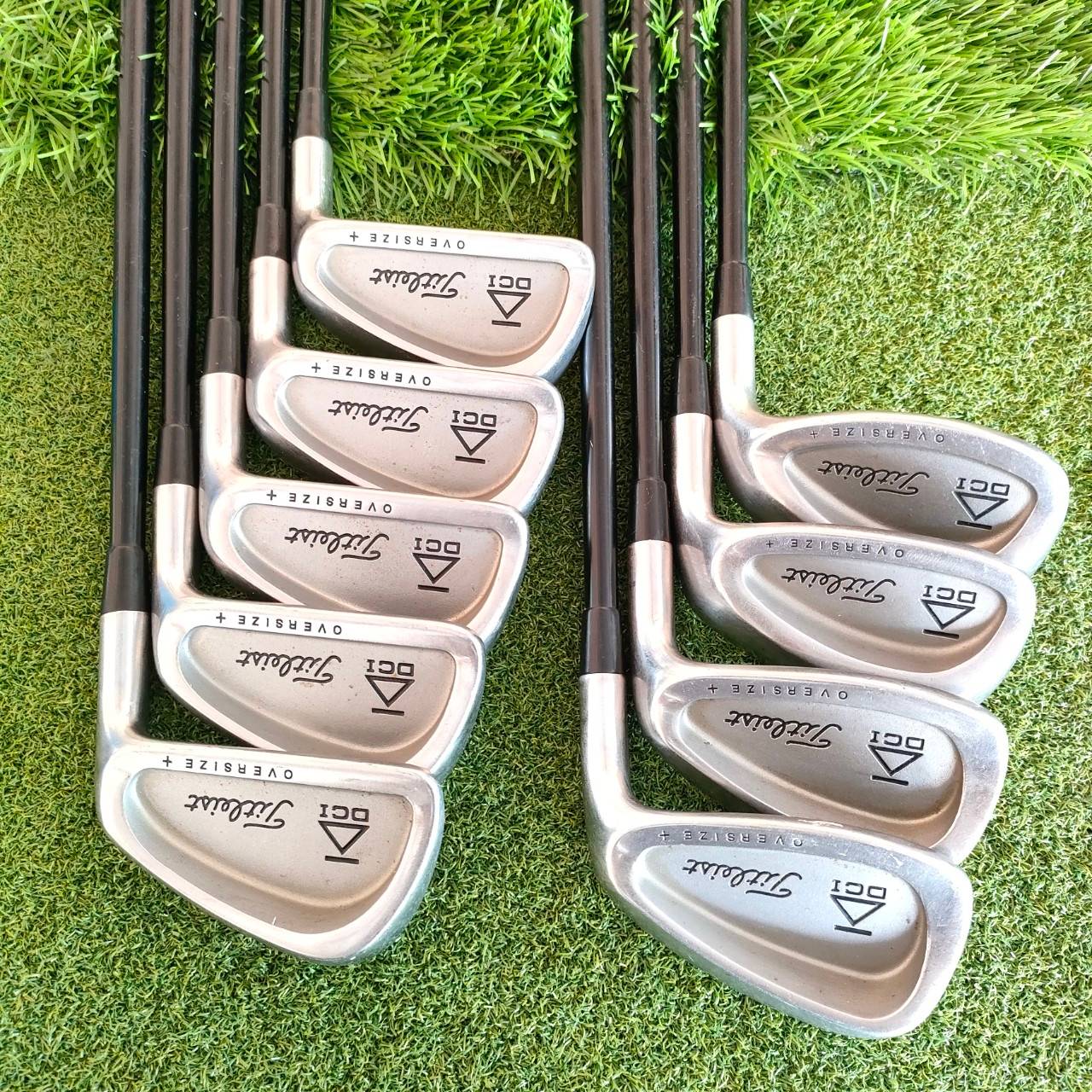 ชุดเหล็ก TITLELIST OVERSIZE DCI มีเหล็ก 3-9 PW SW ได้ทั้งหมด 9 ชิ้น ก้าน TITLELIST TRISPEC OS+ FLEX S ใบใหญ่ตีง่าย รุ่นดังมากๆของ Titleist