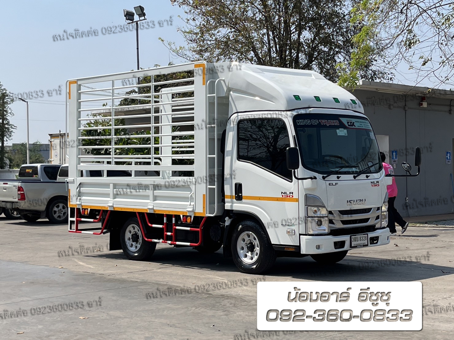4 ล้อ ISUZU NLR130 แรงม้า กระบะคอกสูงเหล็กกลม