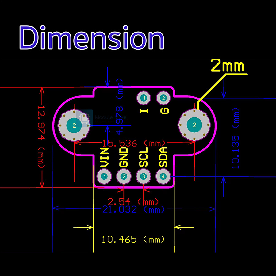 เซ็นเซอร์วัดแสง GY-AS7341 11 CH ผ่าน I2C วัดได้แบบ Multispectral