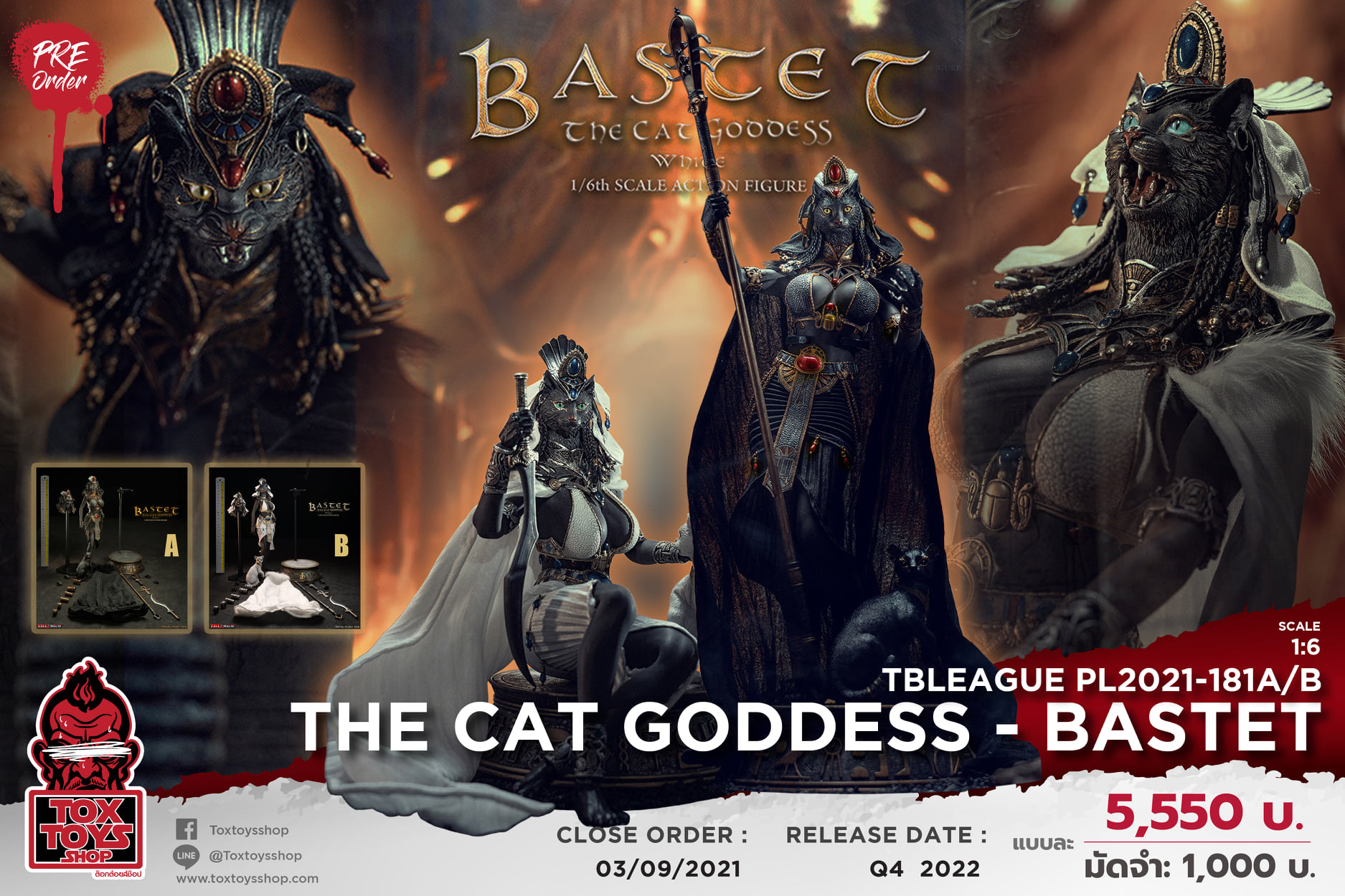 [สั่งจอง]TBLeague PL2021-181 1/6 : The Cat Goddess - Bastet