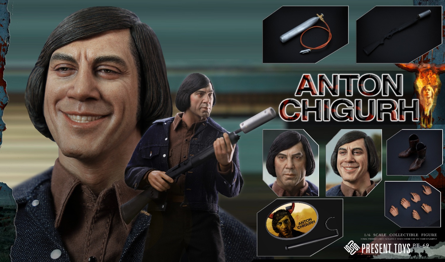 [สั่งจอง] PRESENT TOYS 1:6 – PT-sp68 : The Narrator - PT-sp69 : Anton Chigurh