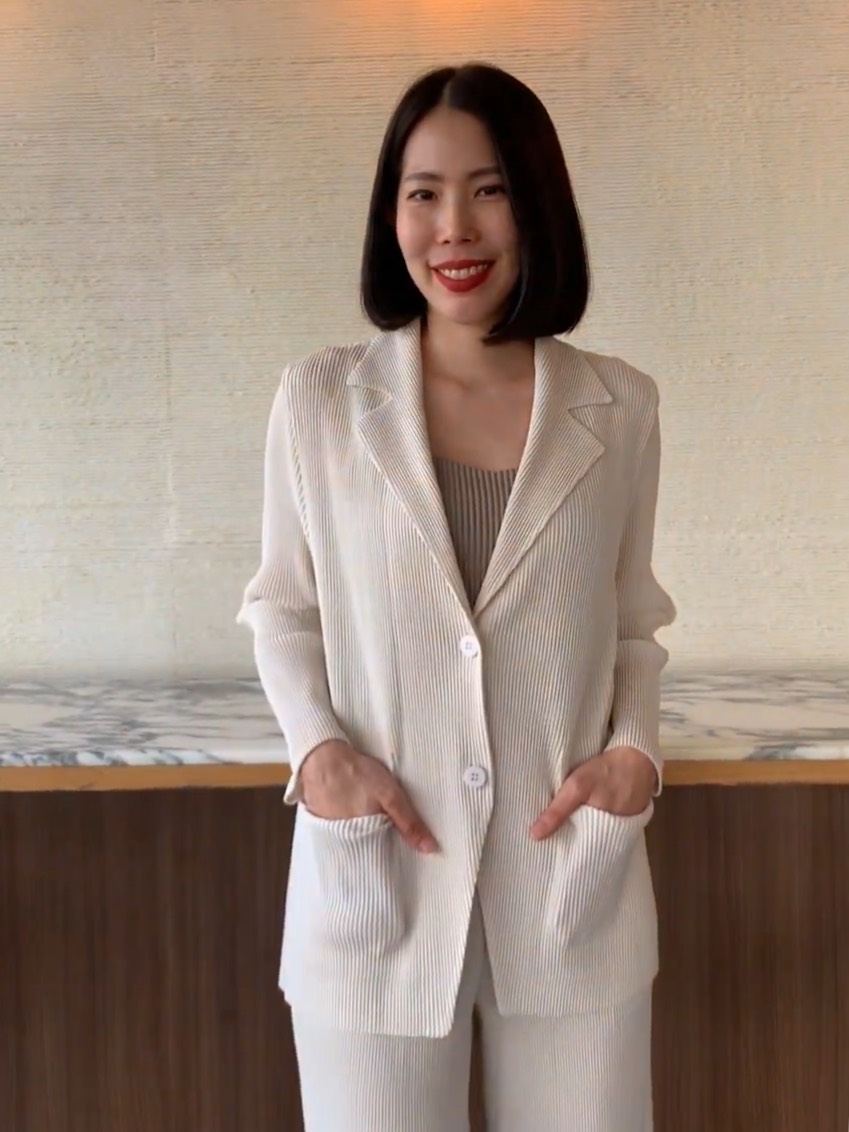 สีใหม่ ยาว37.5 นิ้ว 2MUAY รุ่น GJO5131-9 / GJO5151-9 เซ็ตพลีท THICK MINIMAL LUXE PLEATED BLAZER SET 8 สี FREE SIZE