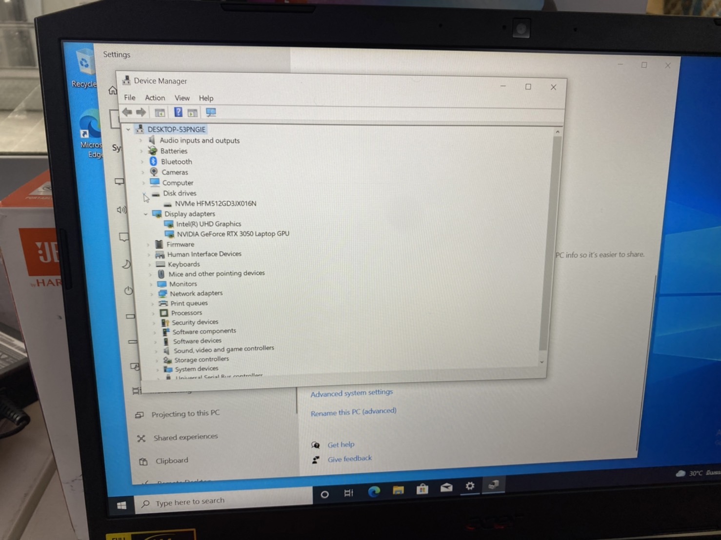 ACER NITRO 5 AN515-57-58LR