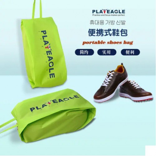 GOLF SHOE BEGS GREEN PLAYEAGLE PE-0003 กระเป๋าใส่รองเท้ากอล์ฟเเบบ พับเก็บได้!!!