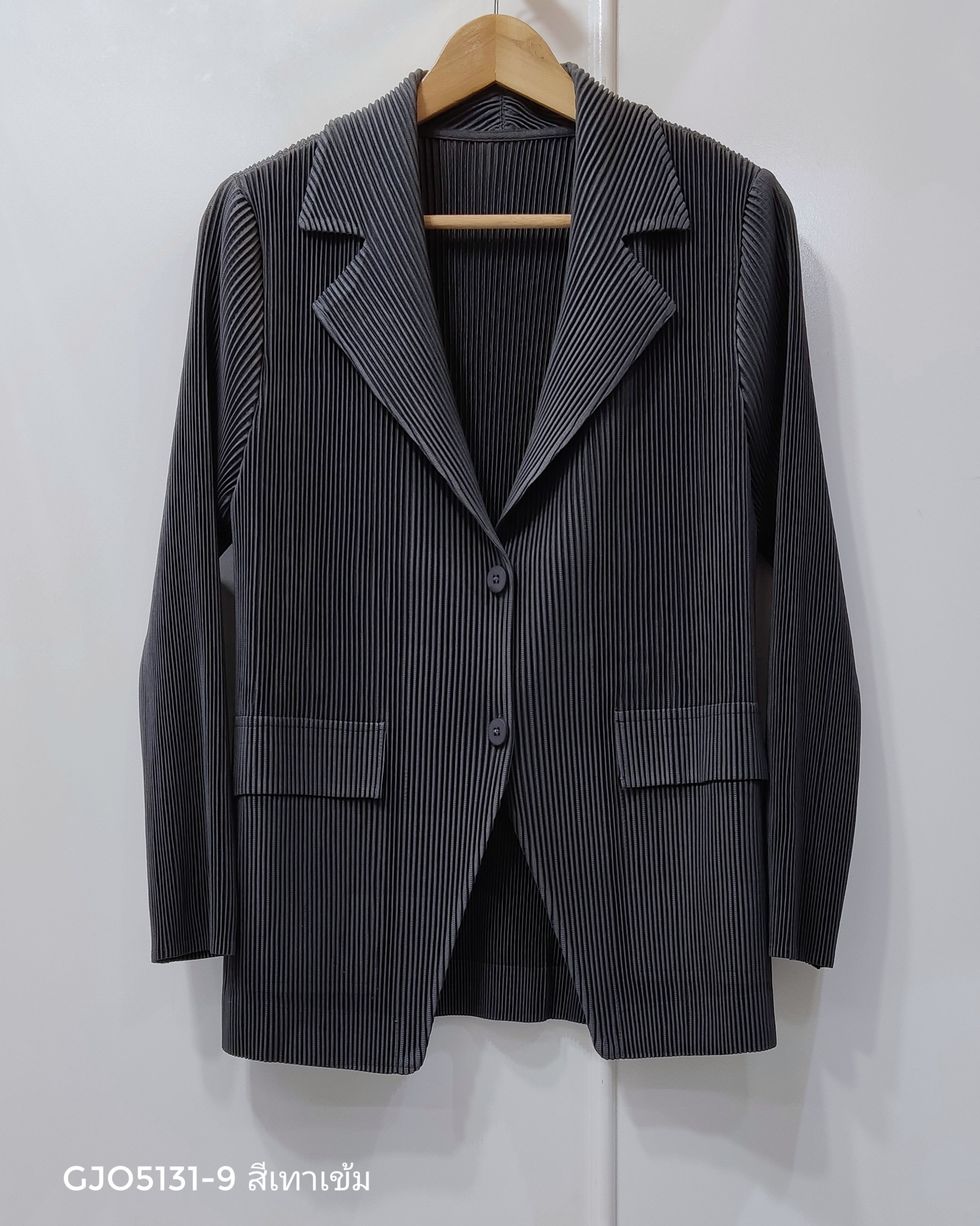 เพิ่มสีใหม่!! 2MUAY รุ่น GJO5131-9 เสื้อคลุมพลีทคุณภาพ THICK V NECK LONG SLEEVE PLEATED CARDIGAN 10 สี FREE SIZE