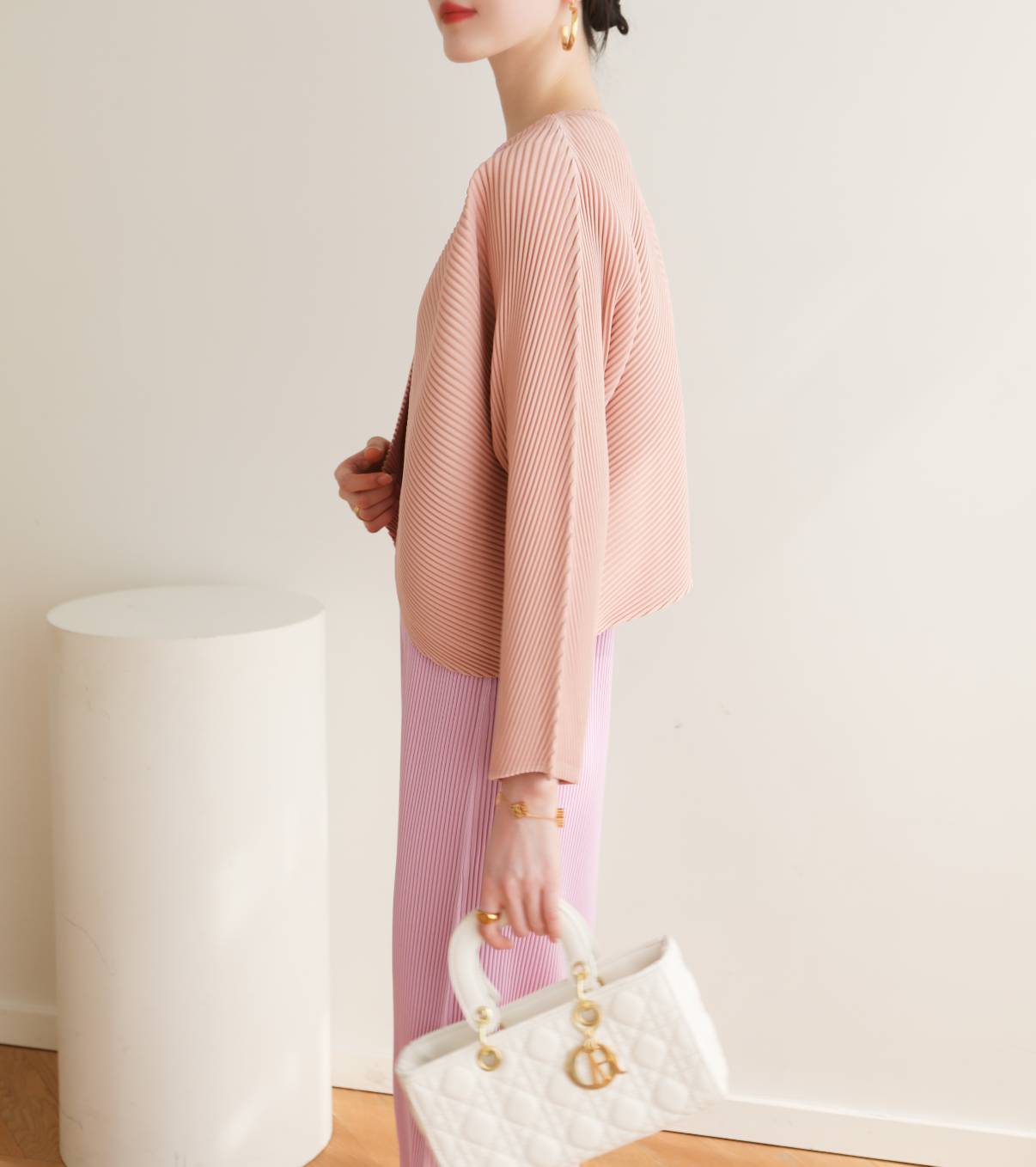 2MUAY รุ่น GJO3095 เสื้อคลุมผู้หญิง เสื้อคลุมพลีทคุณภาพ 6สี FREE SIZE LONG SLEEVE OPEN FRONT THICK PLEAT CARDIGAN