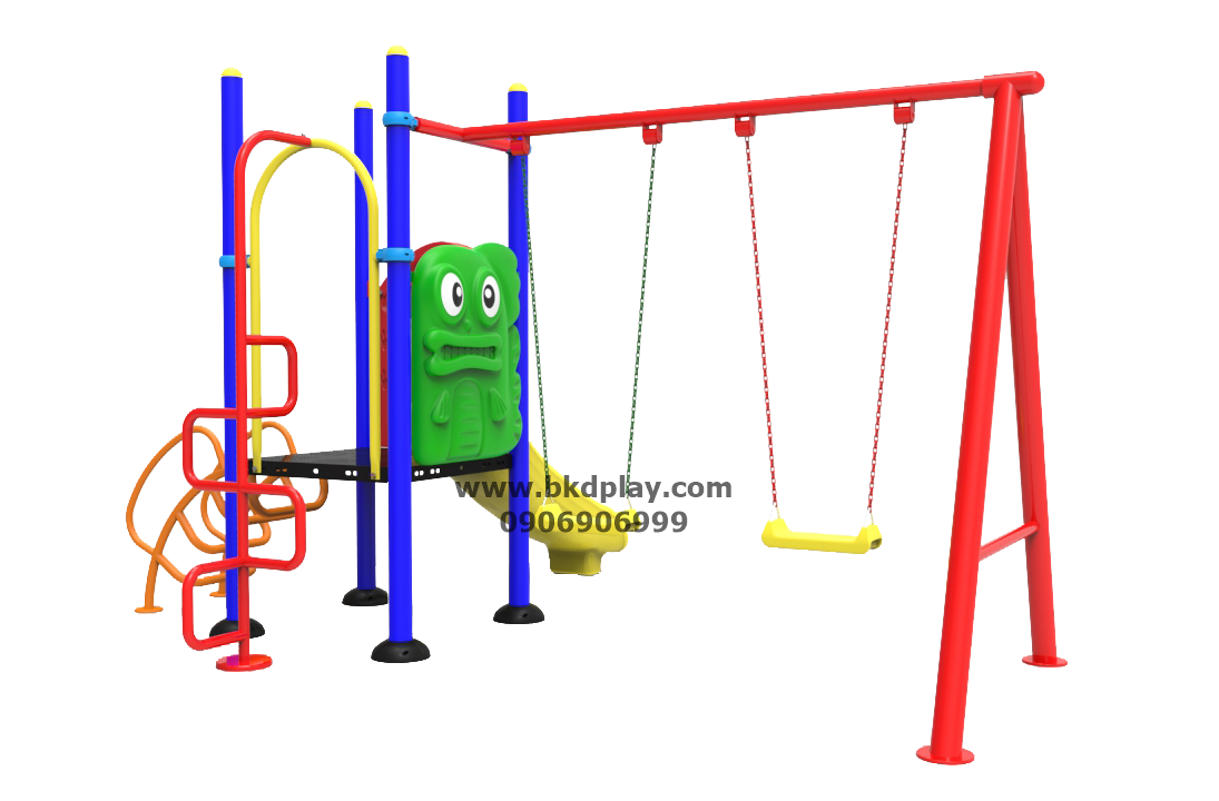 ชุดหอสไลด์-ปีนป่าย 8 เครื่องเล่นสนามเหล็ก เครื่องเล่นสนามกลางแจ้ง ของเล่น สั่งผลิต 10-20 วัน ขนาด 280x380x200 ซม.
