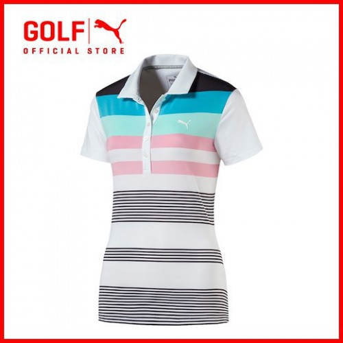 เสื้อนักกอล์ฟผู้หญิง GOLF POLO PUMA ROAD MAP PUMA WOMEN