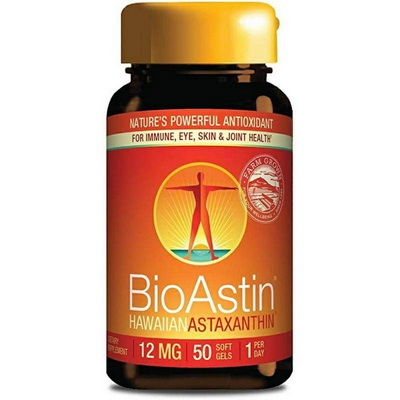 BioAstin Hawaiian Astaxanthin 12 mg, 50 Gel Caps สุตรเข้มข้น ทานแค่วันละ 1 เม็ด