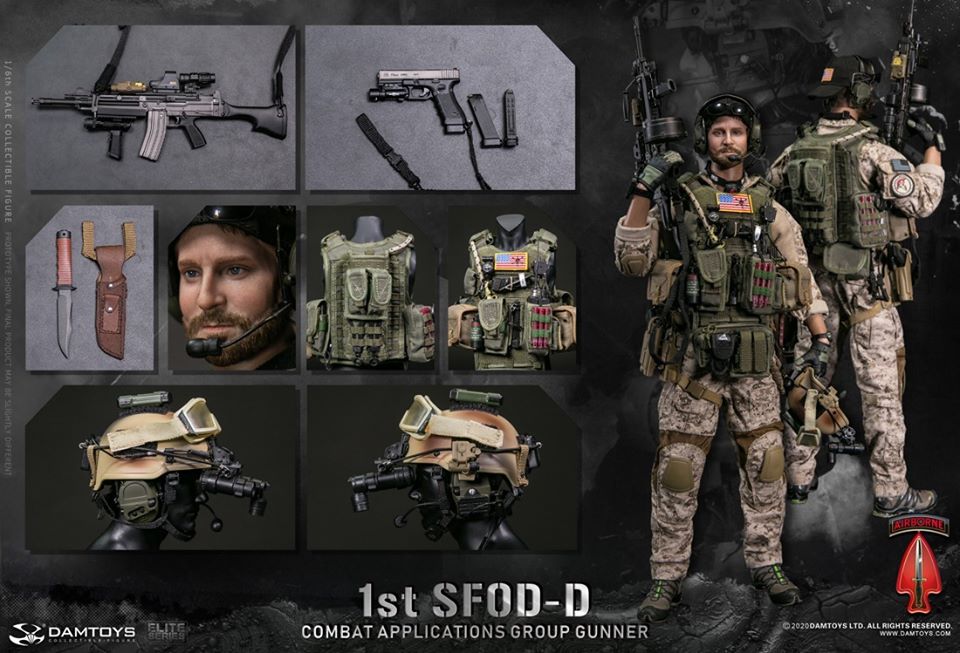 [สั่งจอง] DAMTOYS 78074 1/6 1st SFOD-D Combat Applications Group GUNNER