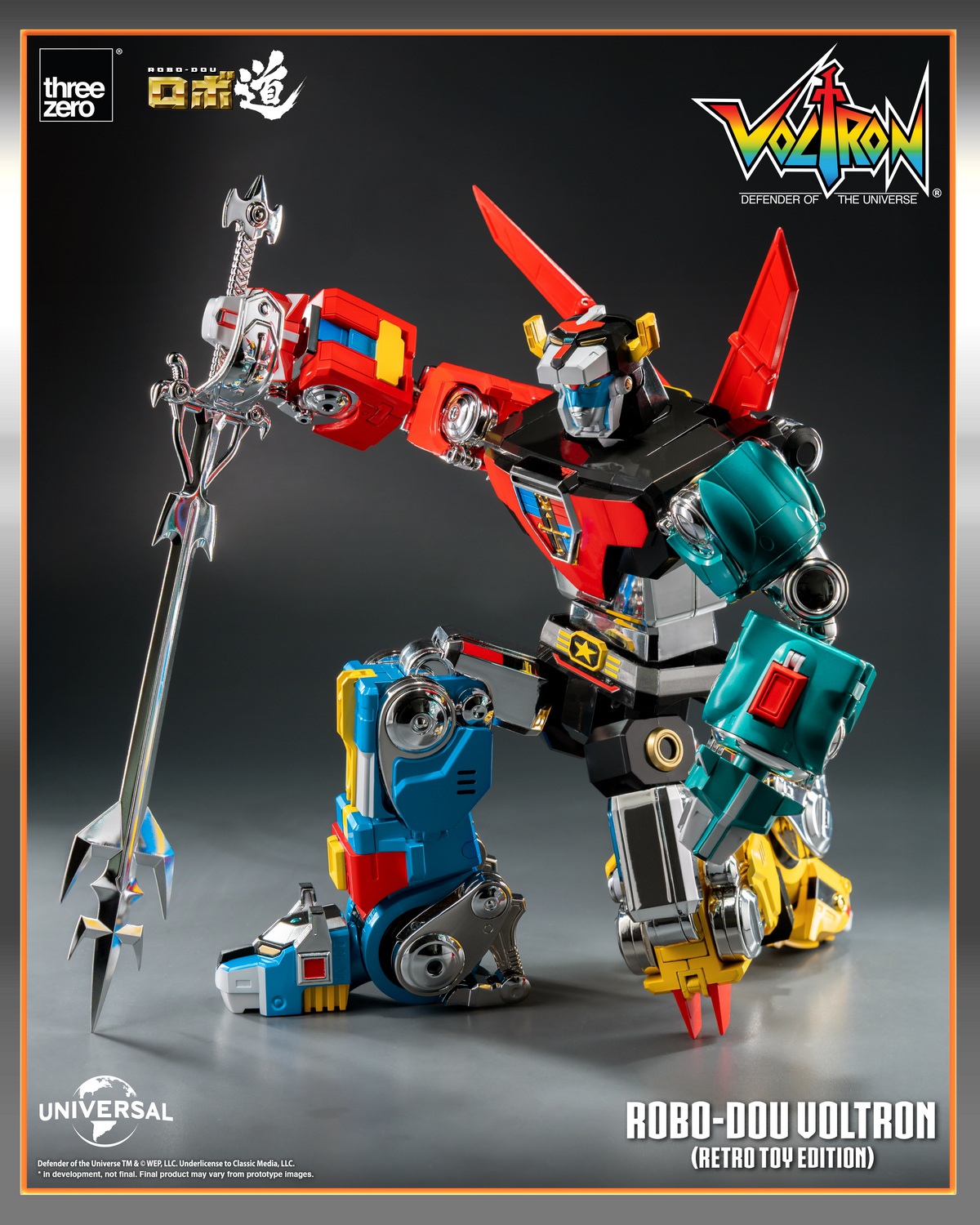 [สั่งจอง]Threezero 3Z09470W0 : ROBO-DOU Voltron (Retro Toy Edition)