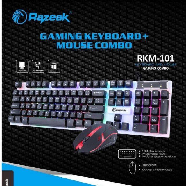 🔥🔥 Razeak Keyboard+Mouse Gamimg RKM-101 (Mousepad) ของใหม่ 🔥🔥