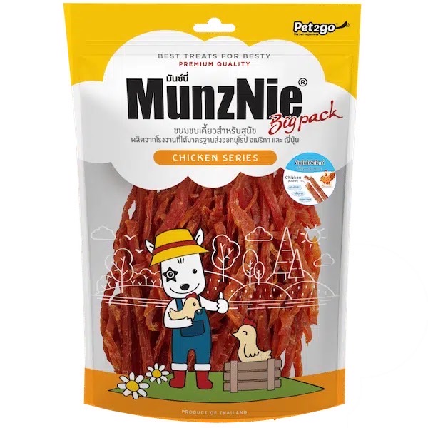 Munznie Big Pack สันในไก่สไลด์ 350กรัม