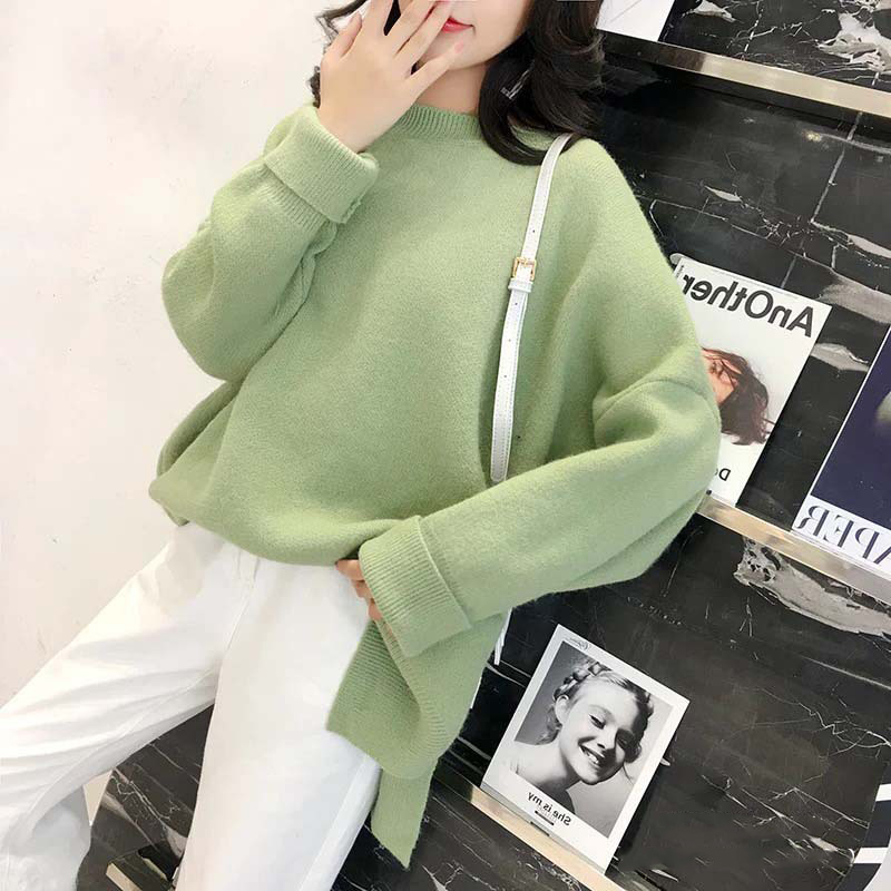 เสื้อสเวตเตอร์กันหนาว เสื้อกันหนาวไหมพรม เสื้อกันหนาวไหมพรมผสมวูล Loose Style (มี 6 สี)