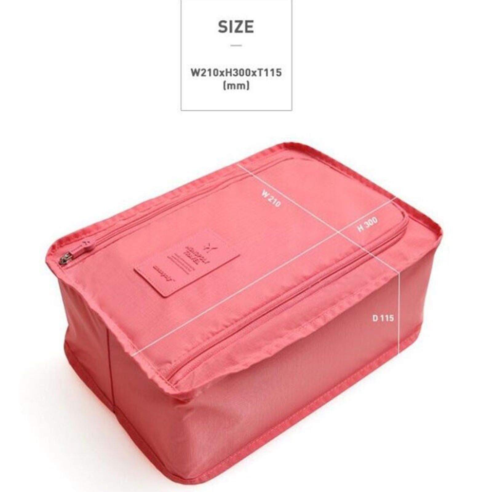 กระเป๋าใส่รองเท้า มีซิป มีหูหิ้ว ผ้าผสมโพลีเอสเตอร์ กันน้ำได้ กระเป๋าใส่ของ กระเป๋าแบบพกพา ดีไซน์สวยงาม