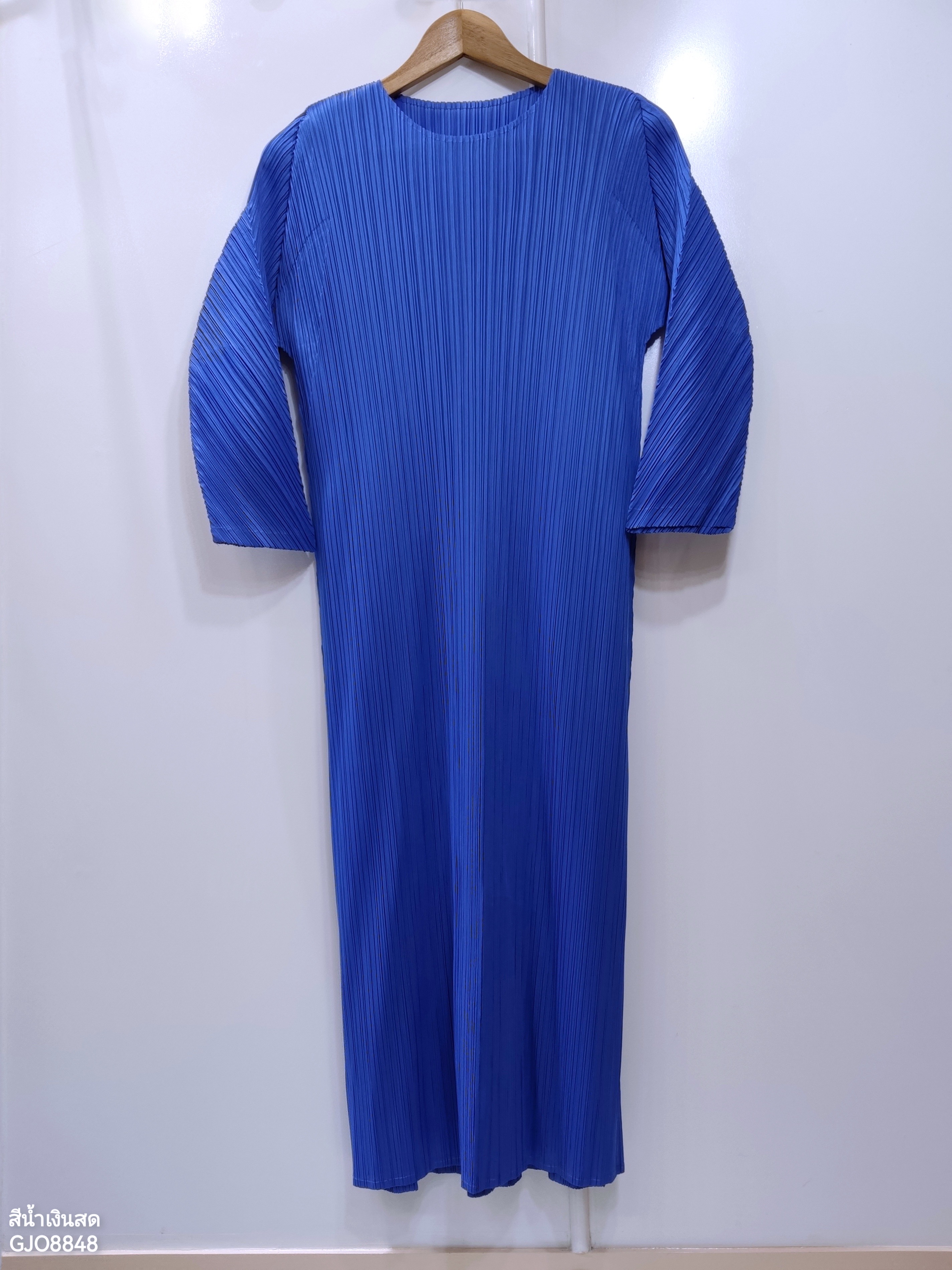 2MUAY รุ่น GJO8848 เดรสพลีทคุณภาพ LONG SLEEVE PLEATED DRESS 8 สี FREE SIZE