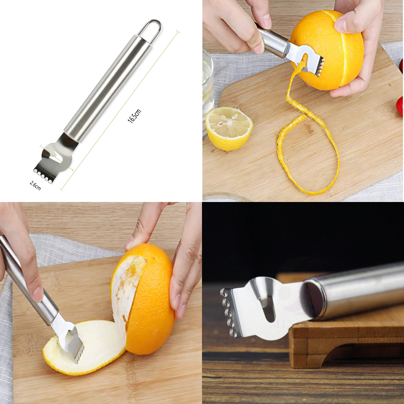 ที่ขูดผิวส้ม ผิวมะนาว สแตนเลส เกรดอาหาร อุปกรณ์ช่วยในการทำครัว ปอกเปลือก แข็งแรง ไม่เป็นสนิม คุ้มค่า คุ้มราคา
