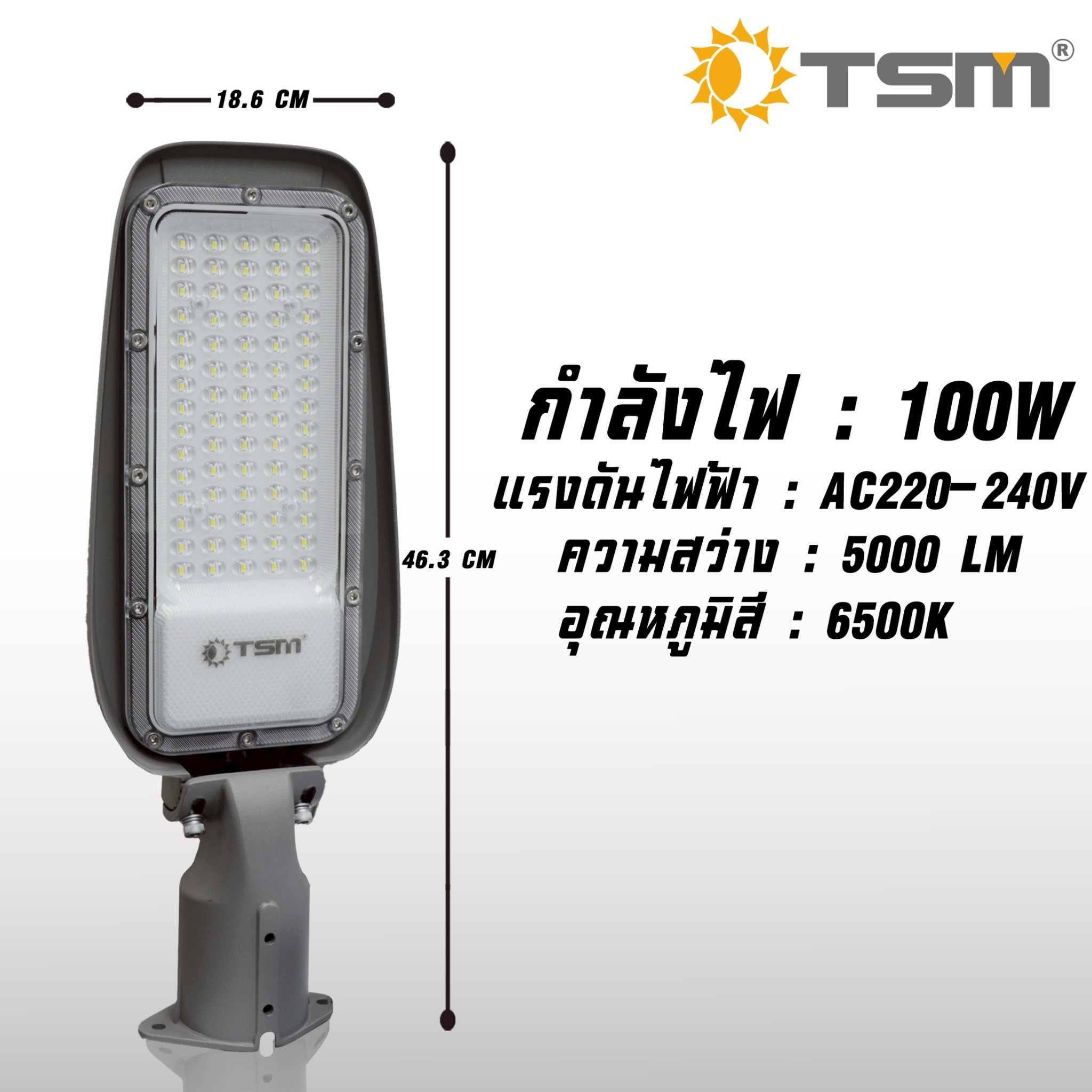 โคมไฟถนน LED ไฟถนน LED (ใช้ไฟฟ้า) AC220-240V กำลังไฟ 50W และ 100W