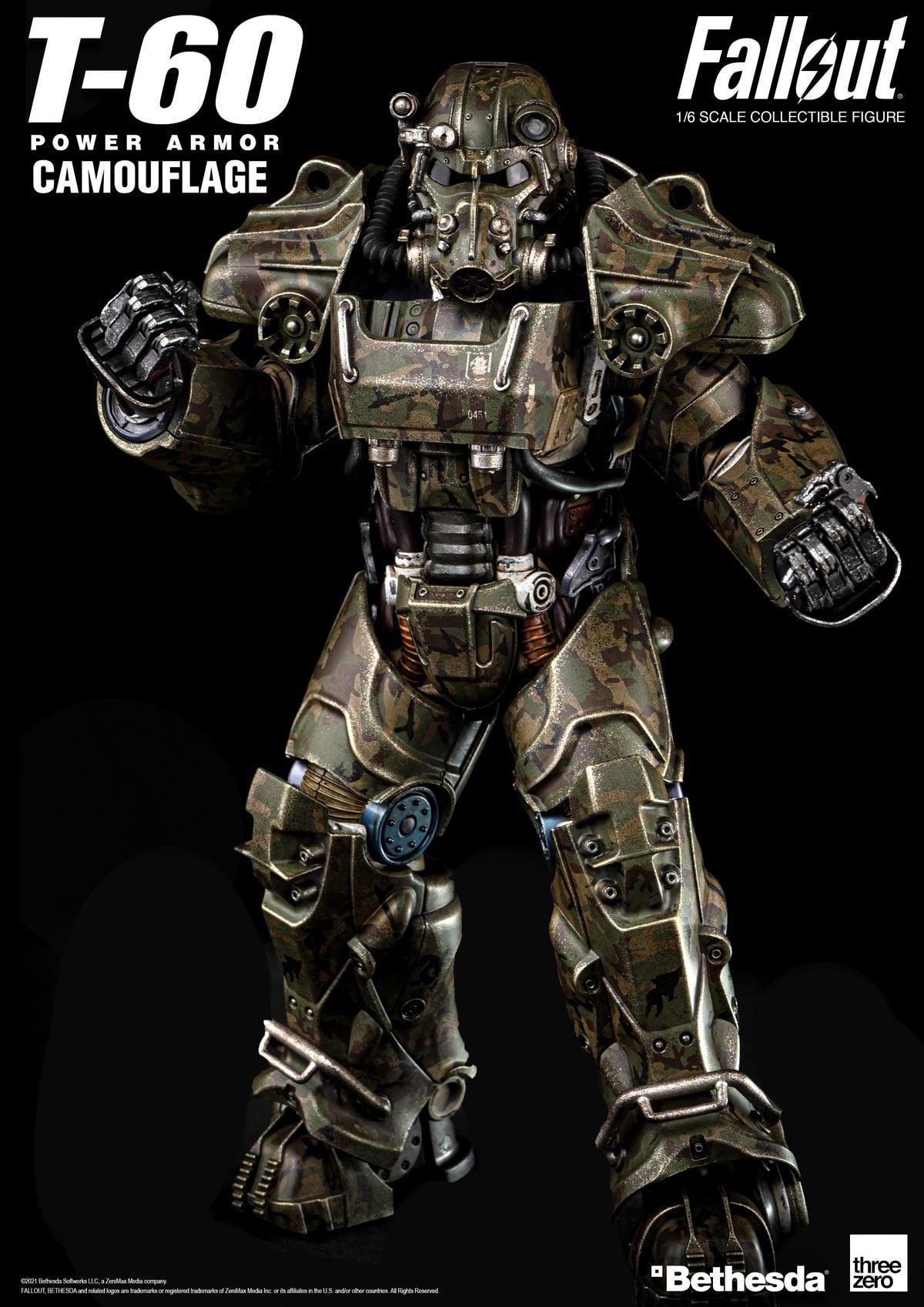 [สั่งจอง]ThreeZero 3Z0178 1/6 : Fallout - T‐60 Camouflage Power Armor