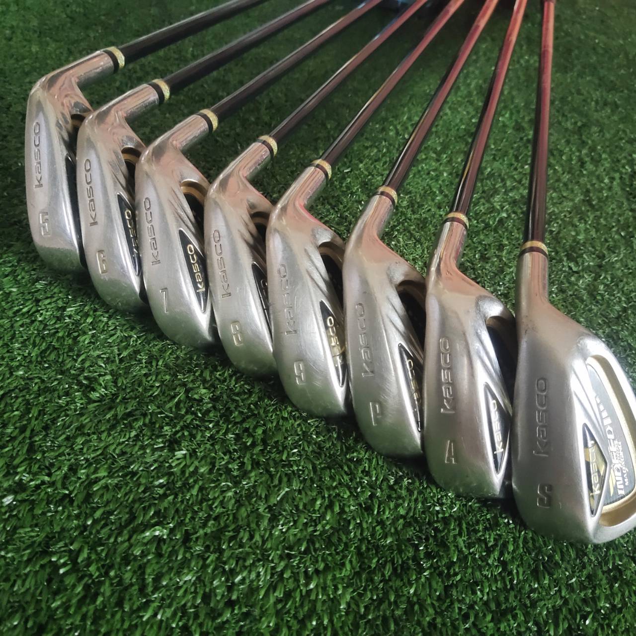 ชุดเหล็กหน้าเด้งมาก!!! KASCO INDEED MARAGING!!! ชุดพรีเมี่ยมสูงสุดของ KASCO ของใหม่ราคาแพงมากๆๆ ญี่ปุ่นแท้ หน้า MARAGING เด้งสุดขีด ตีไกลสุดขั้ว ตีง่ายก้านเบา ไม้กอล์ฟพรีเมี่ยมญี่ปุ่นมือสอง