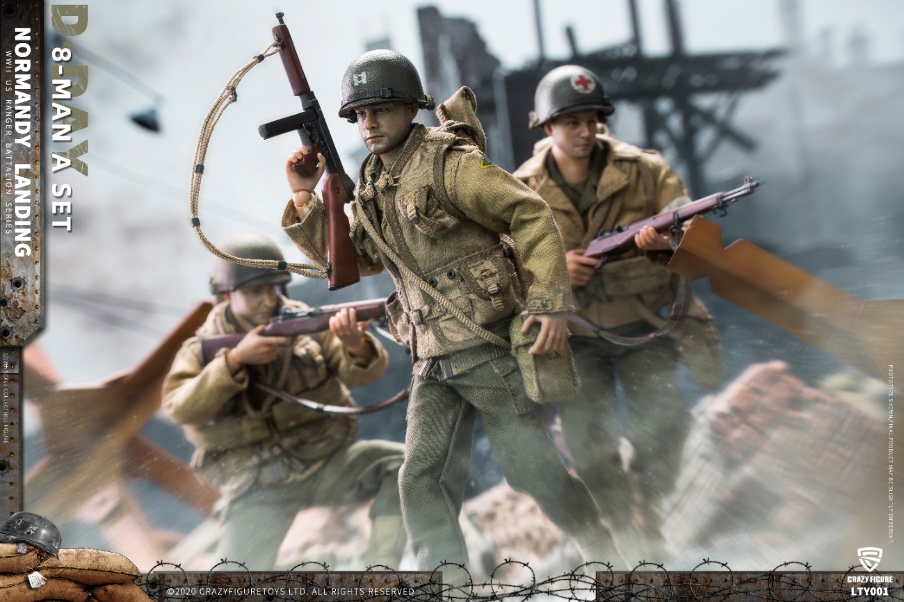 [สั่งจอง] Crazy Figure LTY001 1/12 : WWII U.S. Army On D-Day Deluxe Edition