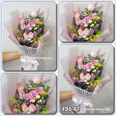 FD5-07 ช่อกุหลาบชมพู