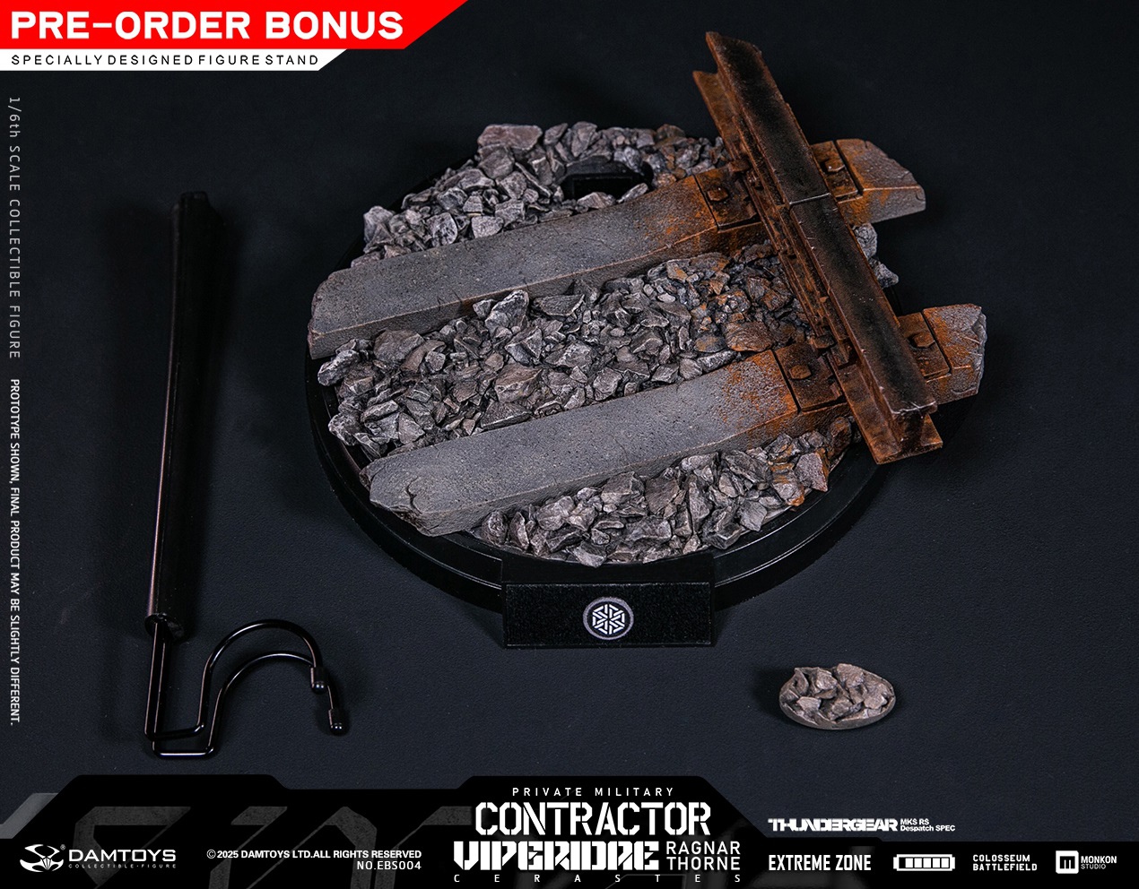 [สั่งจอง] DAMTOYS EBS004 1/6 : EXTREME ZONE PMC “VIPERIDAE CERASTES”RAGNAR THORNE Collectible Figure Specifications