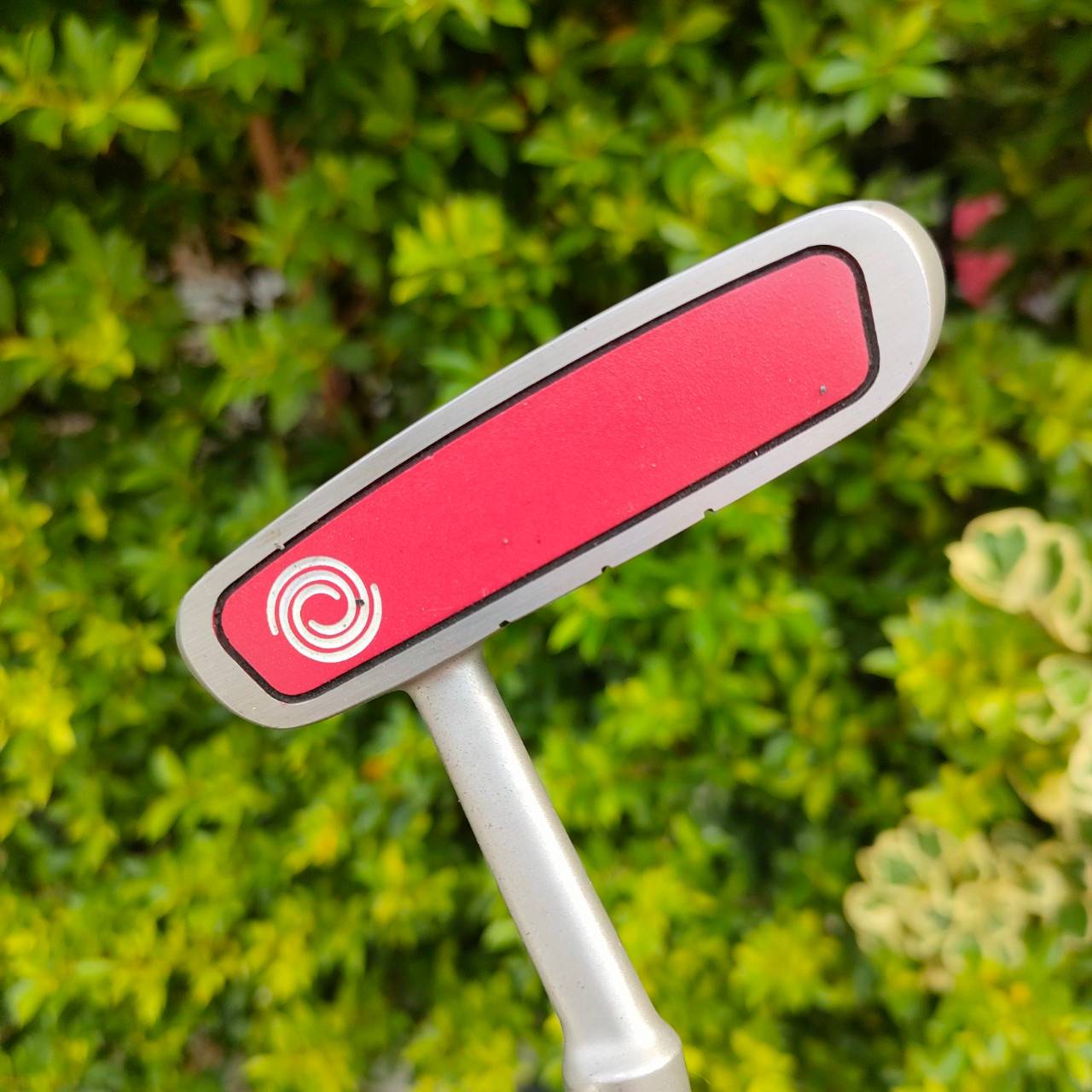 PUTTER ODYSSEY CRIMSON SERIES 550 ความยาว 34 นิ้ว ก้าน ODYSSEY ** กริฟเสื่อมสภาพ ** ** มาพร้อม COVER ตรงรุ่น!!! *** ทรงมอลเล็ต พัตต์ง่าย มีเส้นเล็ง ด้านหลังสองเส้น ดีมาก!! ไม้กอล์ฟมือสอง ของแท้ BY NakaraLuxurious