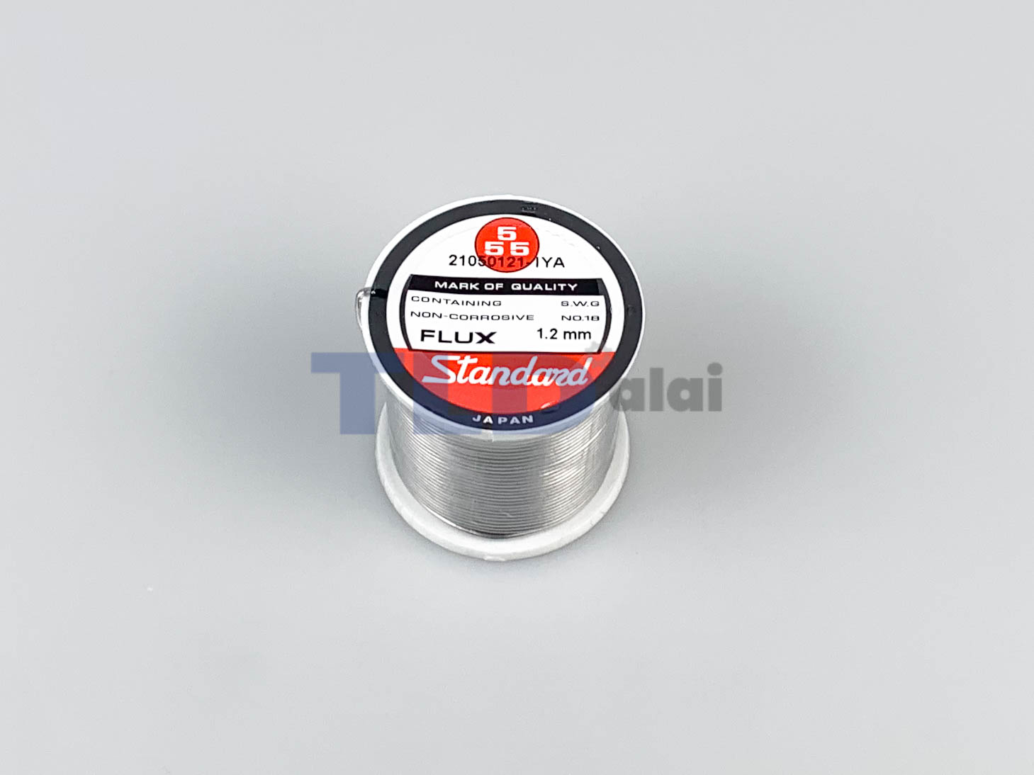 ตะกั่วบัดกรี ยี่ห้อ 555 ตะกั่วขนาด 1.2mm. น้ำหนัก 70กรัม (เส้นเล็ก) ฉลากแดง คุณภาพดีเยี่ยม