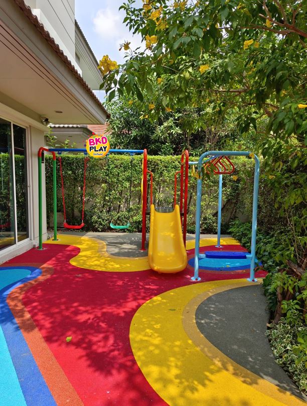 ชุดหอสไลด์80 +บาร์โหน +ปีนป่ายเชือก เครื่องเล่นสนาม กลางแจ้ง เหล็ก, สไลเดอร์ของเล่น สั่งผลิต 10-20 วัน ขนาด 430x610x250 ซม.