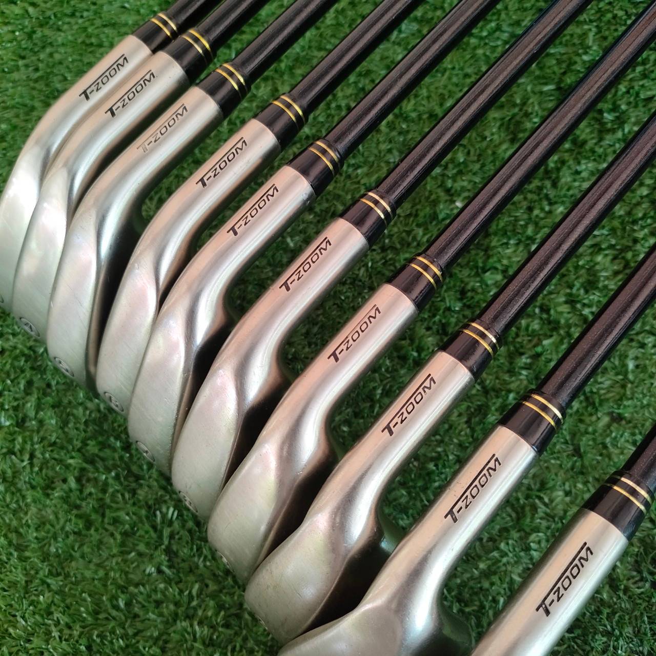 ** ไม้กอล์ฟสำหรับผู้หญิง ** ชุดเหล็ก T-ZOOM X07 BALANCE FACE FORGED มีเหล็ก 3-9 เเละ PW AW SW ก้าน MEMORY ACTION FLEX L ไม้กอล์ฟมือสอง ของแท้ BY NakaraLuxurious