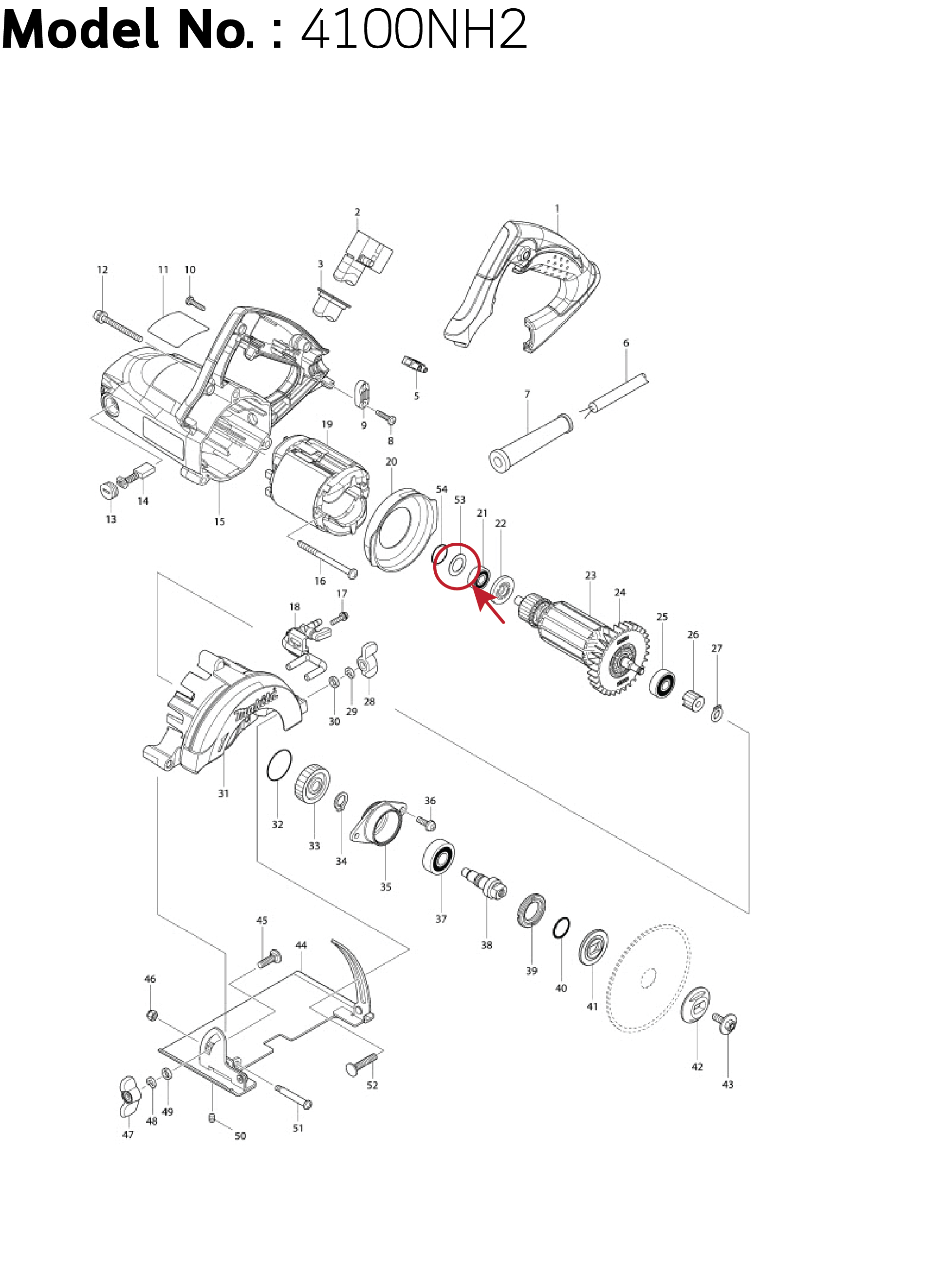 แหวนรองลูกปืน (แท้) (253192-6) Makita มากีต้า รุ่น 4100NB,NH, 4140, 4300BA, BV, 5806B, 5800NB, 5806B, 6013B, 6300-4, 6300LR, 6300NB, 6905H, 8419B, DP4700 (253192-6) (อะไหล่แท้100%) FLAT WASHER 14