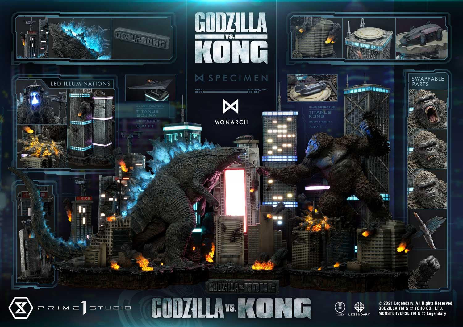 [สั่งจอง]Prime 1 Studio UDMGVK-03: Godzilla vs Kong Final Battle