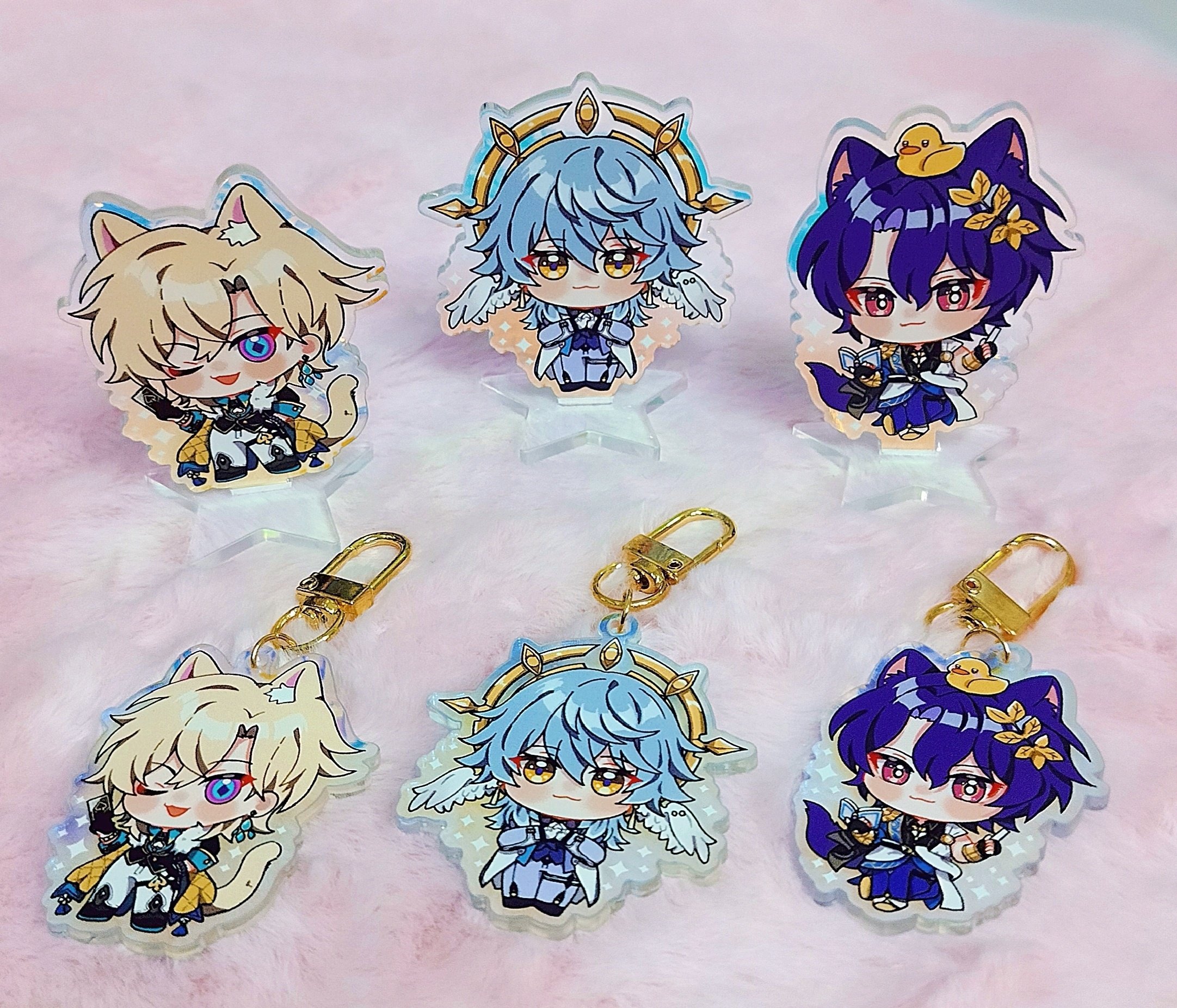 HSR Hologram Keychain & Standee & Glitter sticker