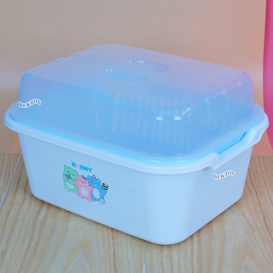 NANNY แนนนี่ ที่คว่ำขวดนมมีฝาปิดแนนนี่ลายมุนิน N216FM