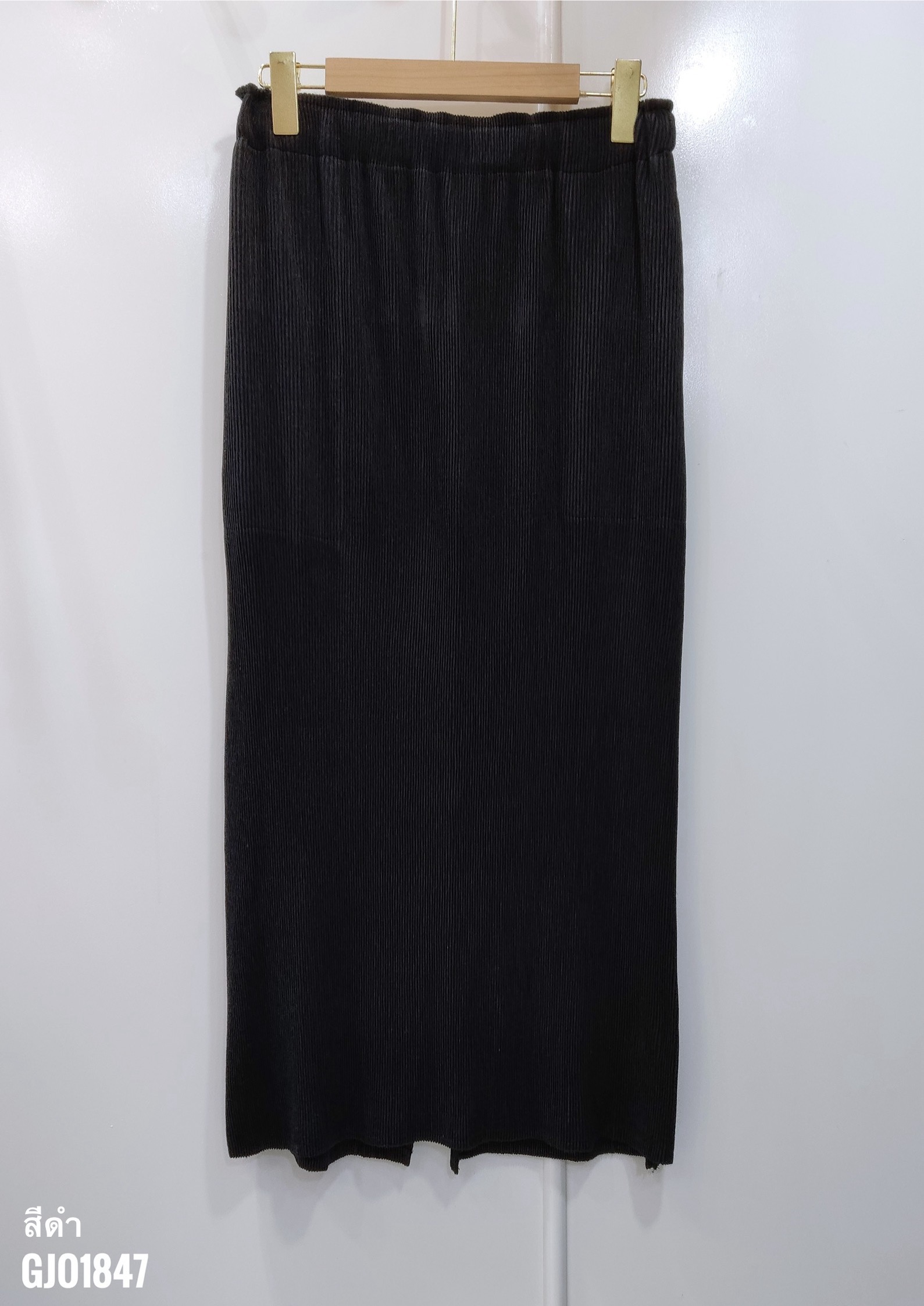 ปรับราคาลง20%!! ยาว 33.5นิ้ว! 2MUAY รุ่น GJO1847 กระโปรงพลีทคุณภาพ PENCIL KNIT PLEATED SKIRT 7 สี FREE SIZE