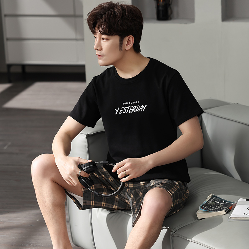 ชุดนอนผู้ชายไซส์ใหญ่ แขน-ขาสั้น