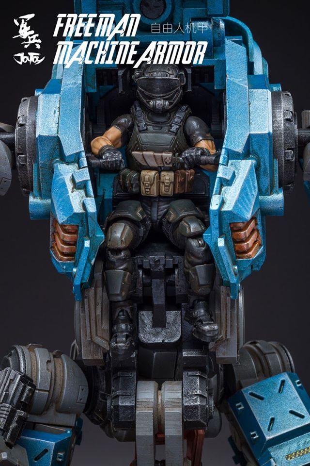 [สั่งจอง]จักรกลกระดูกเหล็ก ทะเลทรายและสายลม JOYTOY 1/18 81921011/2 Free man tactical mecha [Blue Ver./Sandy Ver.]