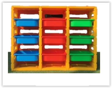 ชั้นวางของ 3 แถว, ชั้นวาง 9 ช่อง ชั้นวางของพลาสติก,เฟอร์นิเจอร์เด็ก พร้อมส่ง