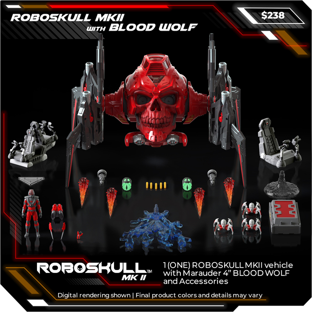 [สั่งจอง]ROBOSKULL MKII & 4" BLOOD WOLF PILOT