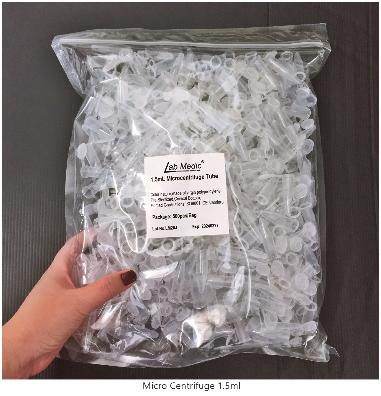 Micro Centrifuge (PP) 1.5ml หลอดไมโครเซนติฟิว (500pc/pK)
